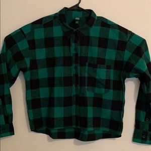 Wild Fable Cropped Flannel Shirt